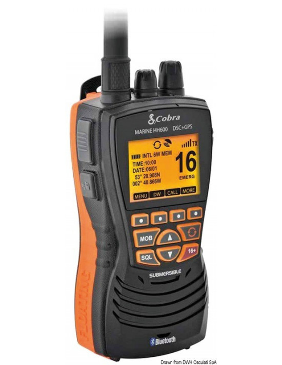 VHF portative COBRA MR HH600 GPS - étanche et flottante