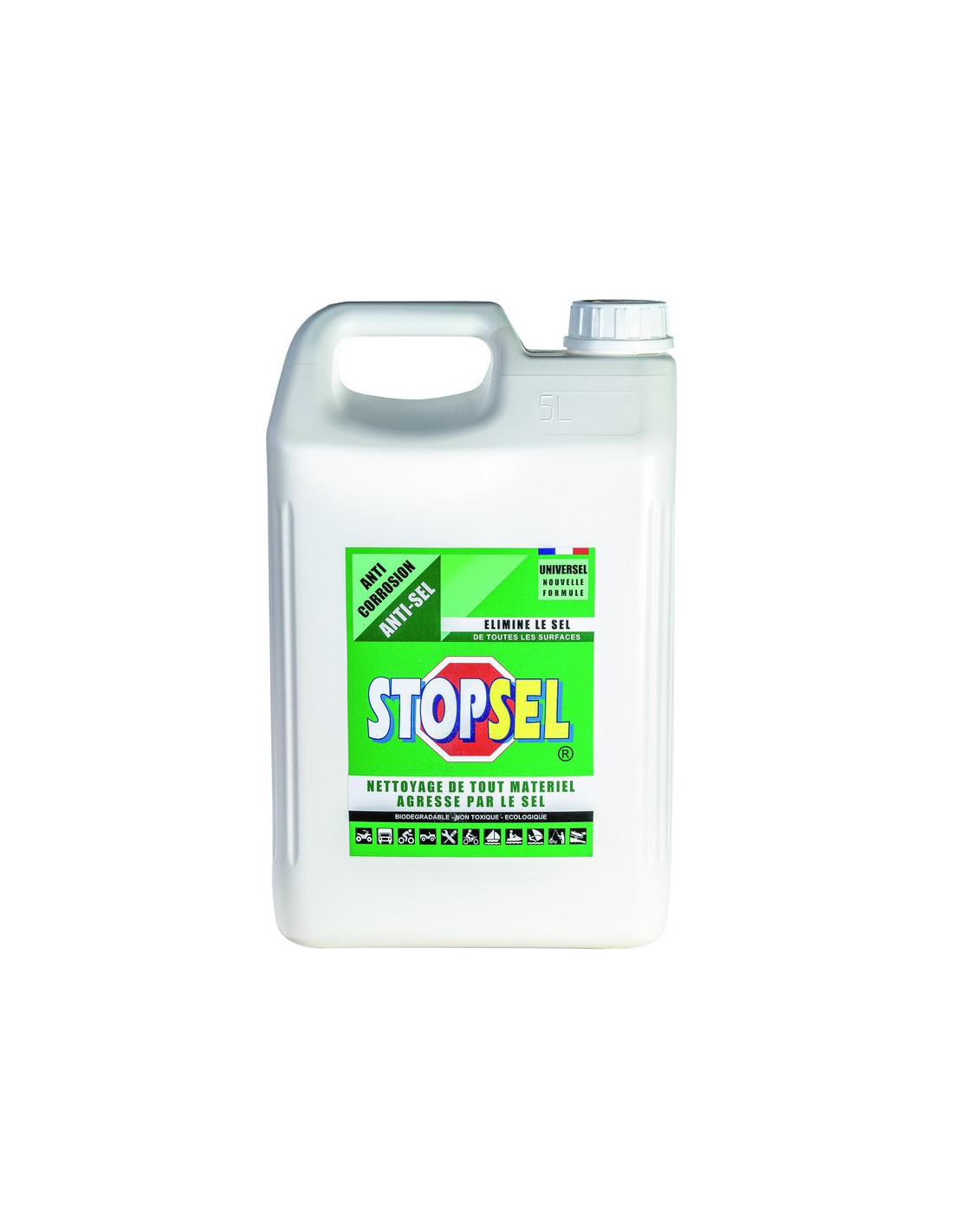 StopSel Universel : spray 500 ml, bidon 1 L, bidon 5 L