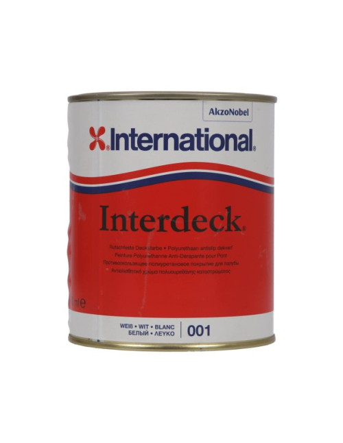 Interdeck blanc 001 0.75 L | International | Oloupdemer.com | Accessoires bateau, accastillage, équipement maritime